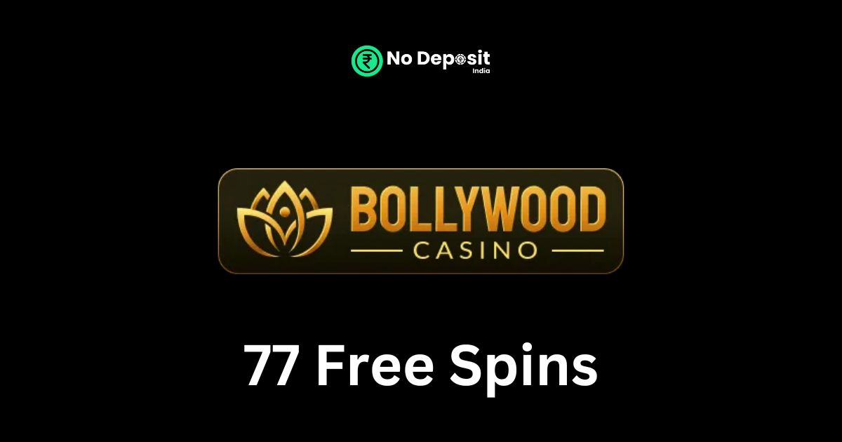 Featured Image - Bollywood Casino 77 Free Spins No Depsoit Bonus
