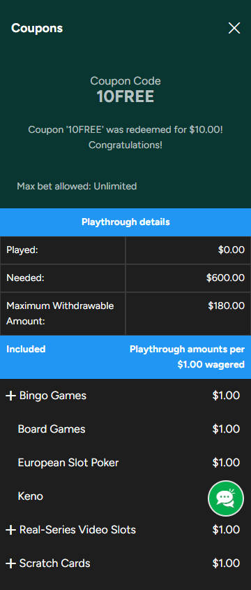 PlayCroco 800 INR No Deposit Bonus - Step 2 - Claim With Coupon Code - C