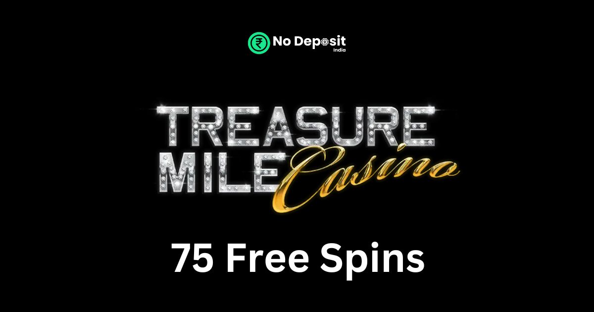 Featured Image - Treasure Mile 75 Free Spins No Deposit Bonus