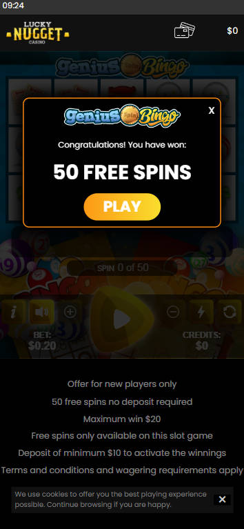 Lucky Nugget Casino 50 Free Spins No Deposit Bonus - Step 1 - Register at Lucky Nugget - A