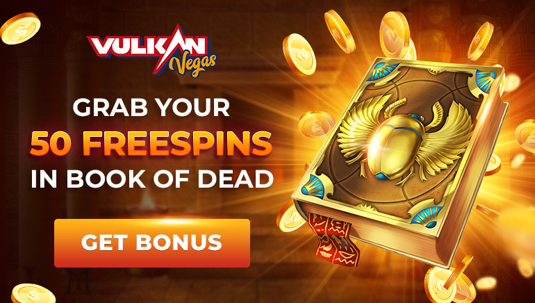 Vulkan Vegas Casino 50 Free Spins No Deposit Bonus - Banner