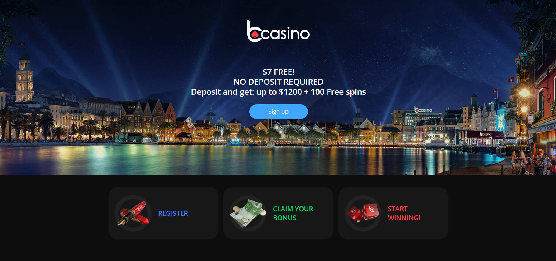 bCasino 350 INR No Deposit Bonus - Banner